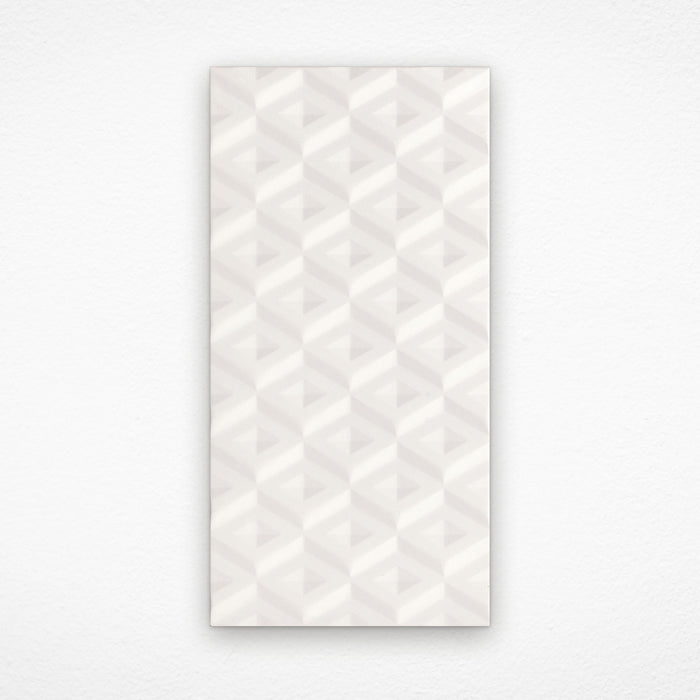 Winter Structured Gloss White Wall Tile 300x600