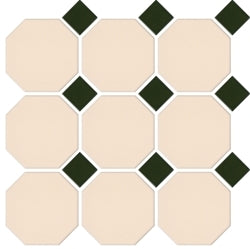 Octagon & Dot Federation Style Mosaic Floor Tile