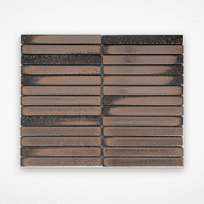 Meto Metallic Glaze Japanese Pencil Mosaic Tile Kagura 20 x 177
