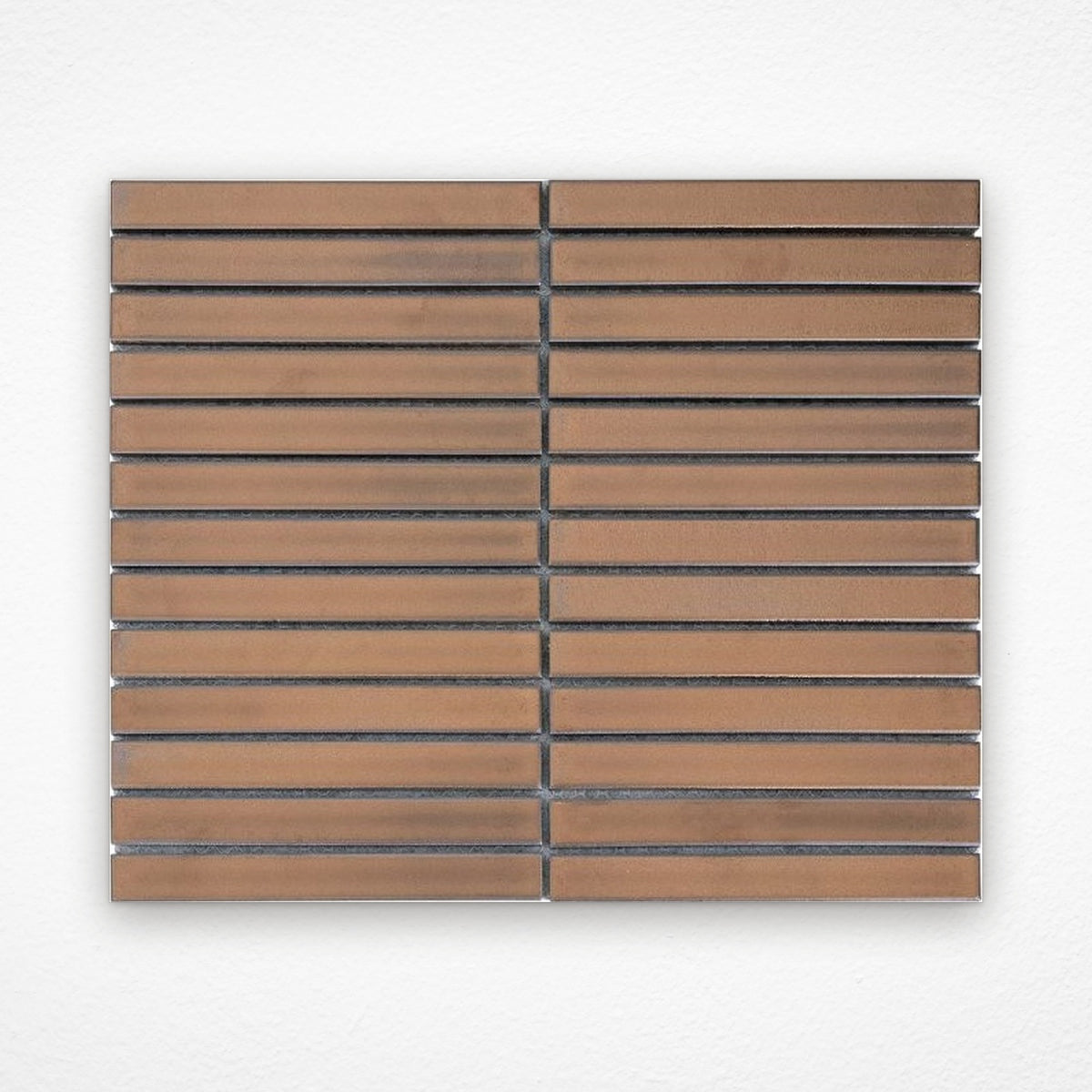 Meto Metallic Glaze Japanese Pencil Mosaic Tile Bronze 20 x 177