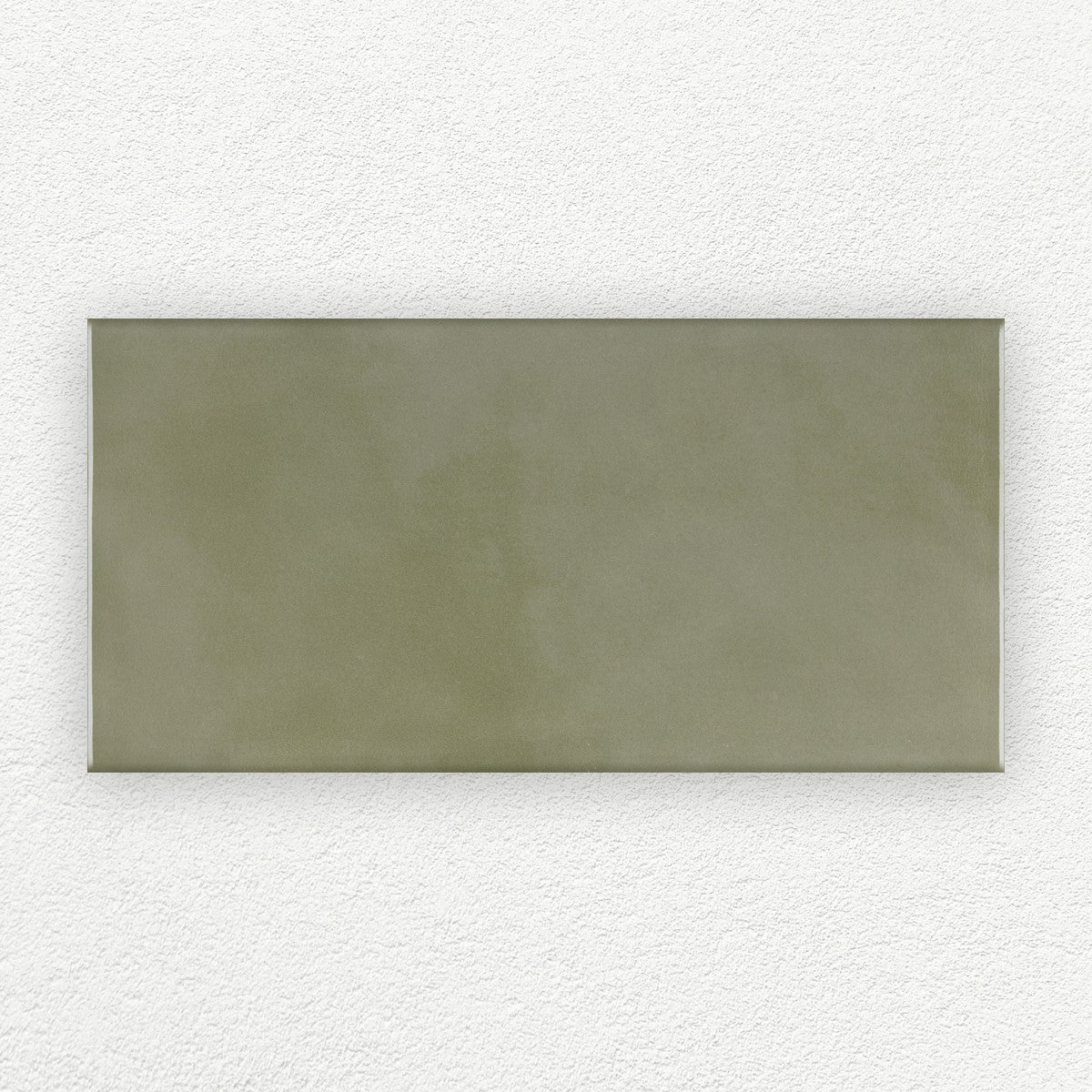Gouache Pistache gloss ceramic wall tile 75 x 155 mm