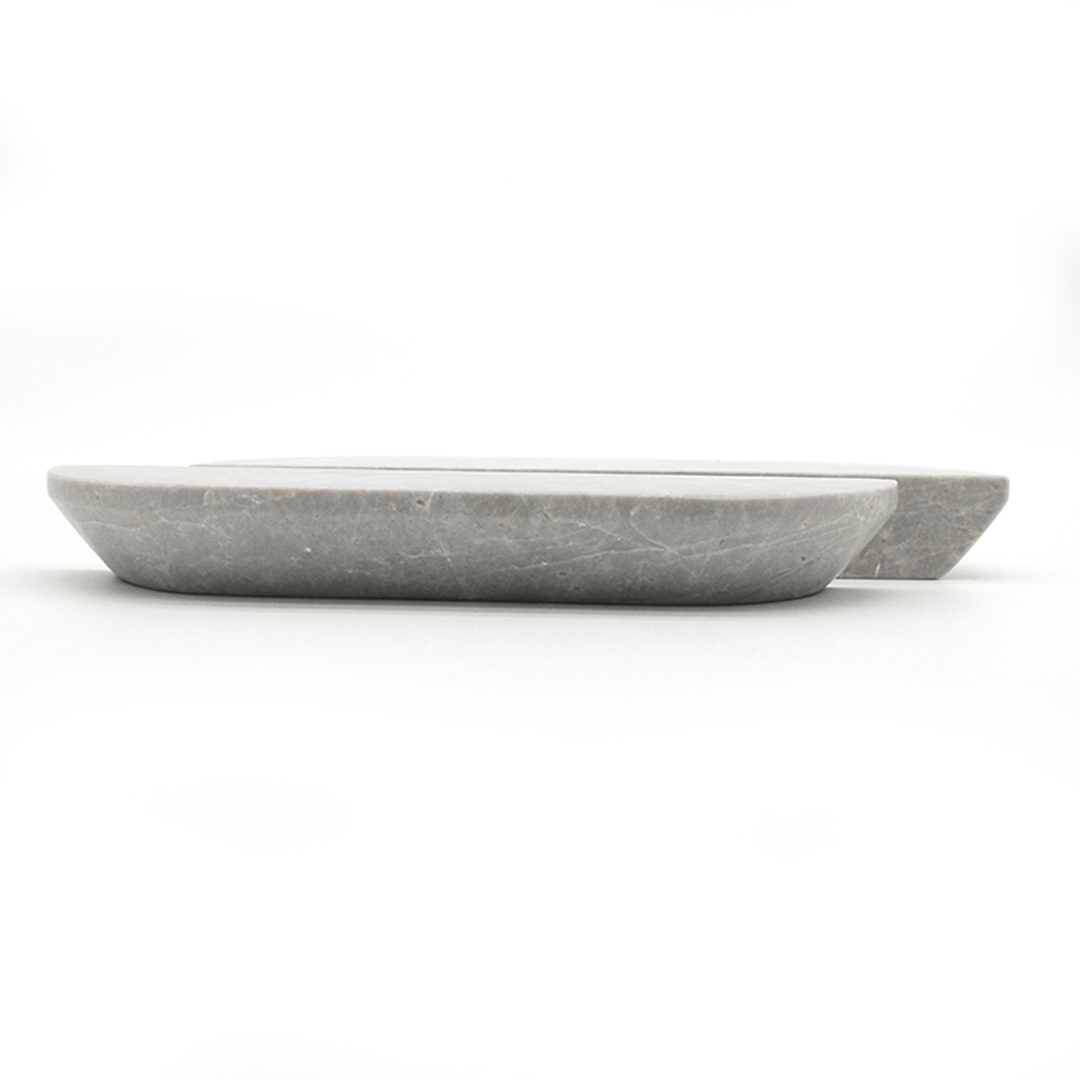 Stone Cabinet Pull in Hermes Grey Marble | Zephra