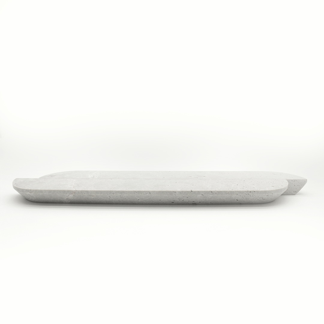 Stone Cabinet Pull in Hermes Grey Marble | Zephra