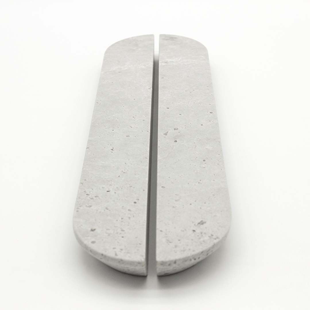 Stone Cabinet Pull in Hermes Grey Marble | Zephra