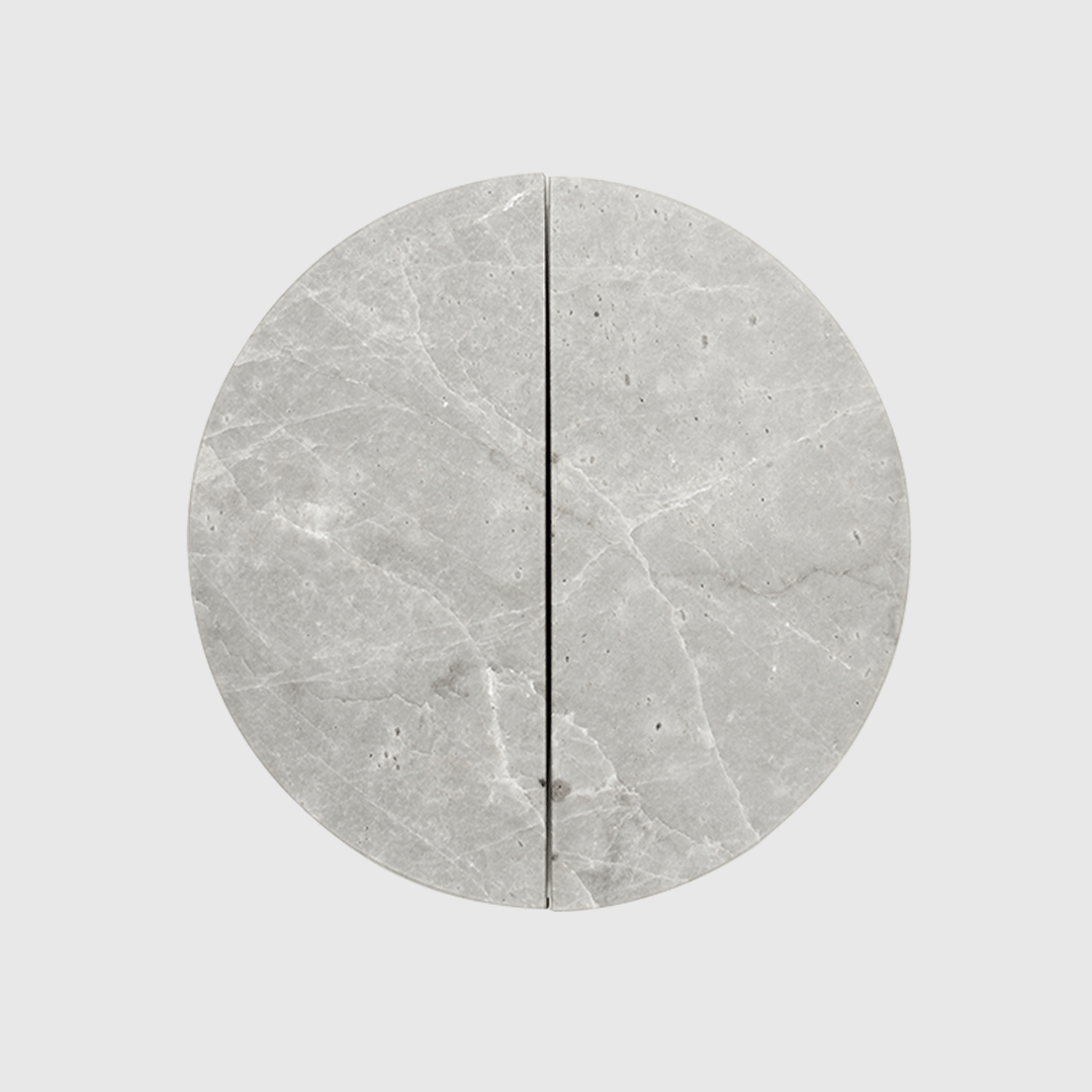 Hermes Grey Marble - Stone Circular Cabinet Pull