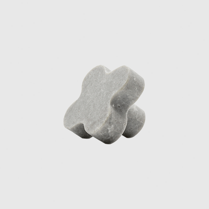 Stone Clover Cabinet Knob in Hermes Grey Marble | Zephra #Finish_Hermes Grey Marble
