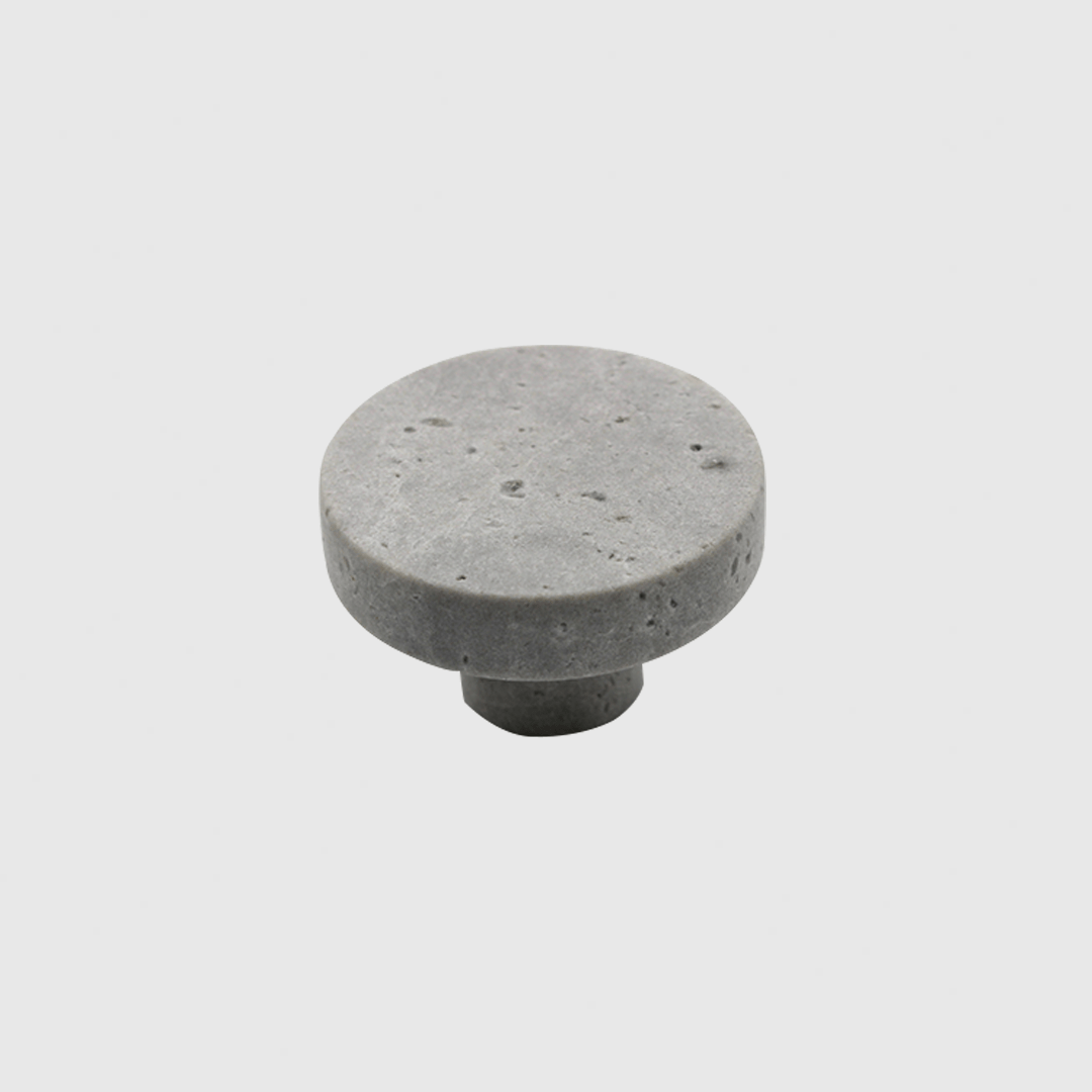 Hermes Grey Marble - Stone Round Cabinet Knob