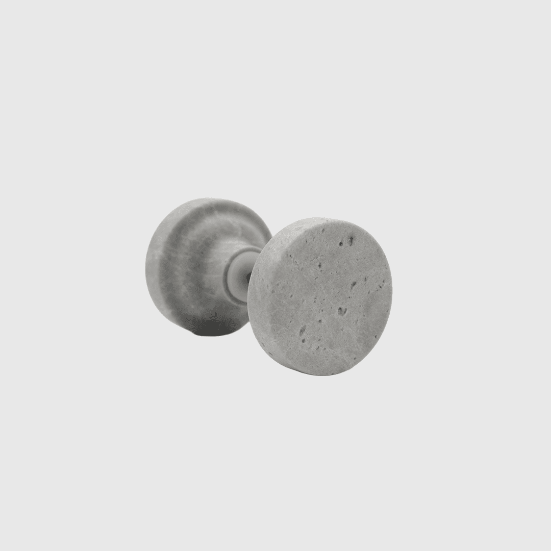 Hermes Grey Marble - Stone Round Shower Screen Knob