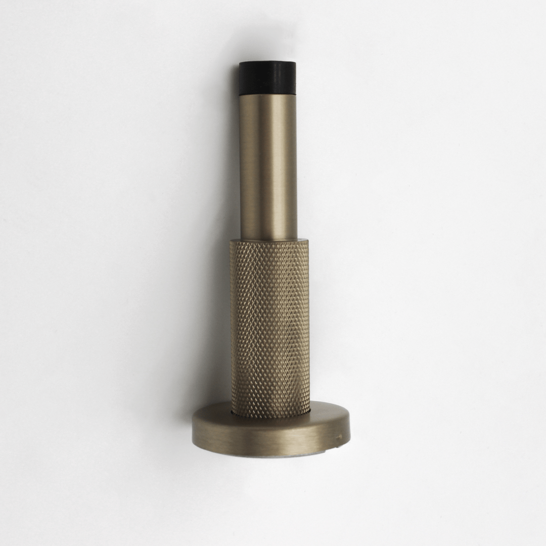 Knurled Door Stop in Brushed Gold | Zephra
