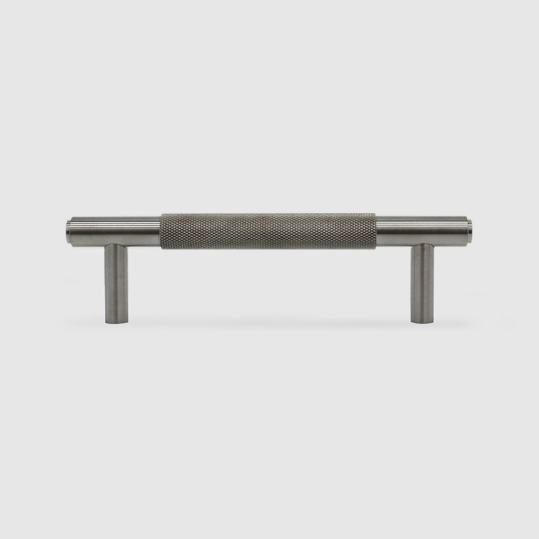 Brushed Nickel - Knurled Cabinet Handle