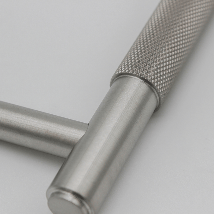 Knurled Cabinet Handle in Brushed Nickel | Zephra #Finish_Brushed Nickel