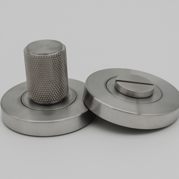 Knurled Privacy Turnsnib Lock in Brushed Nickel | Zephra #Finish_Brushed Nickel