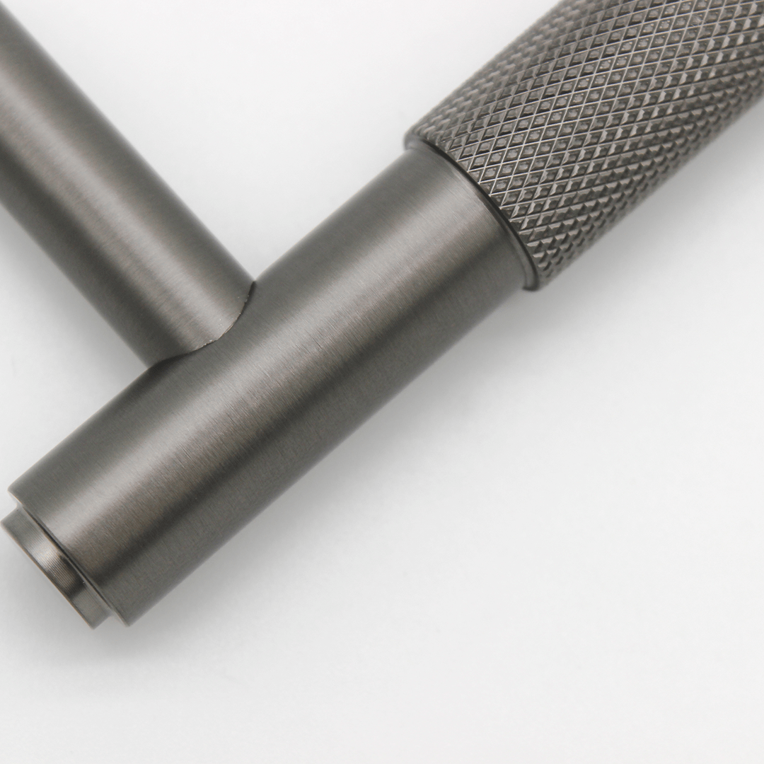 Knurled Cabinet Pull in Gunmetal | Zephra