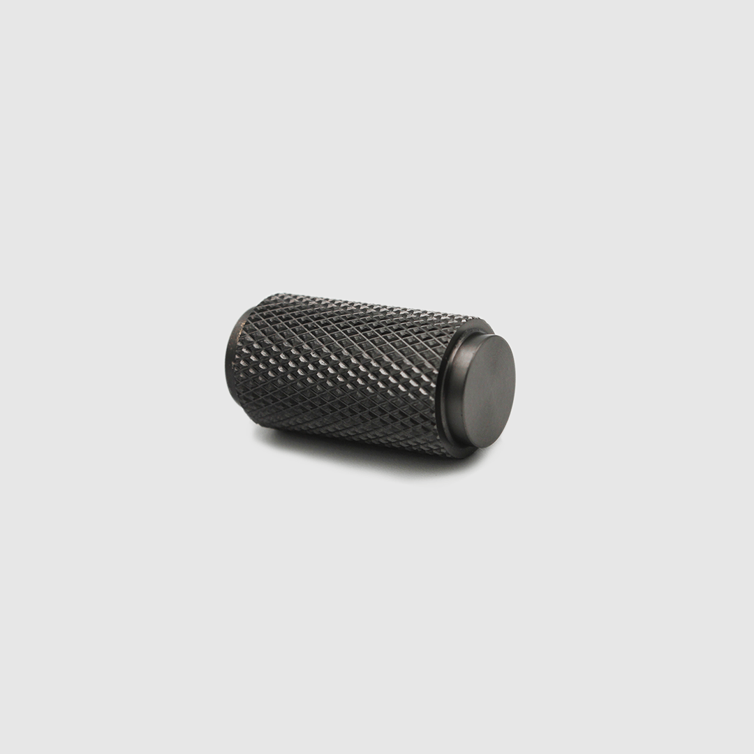 Gunmetal - Knurled Cabinet Knob