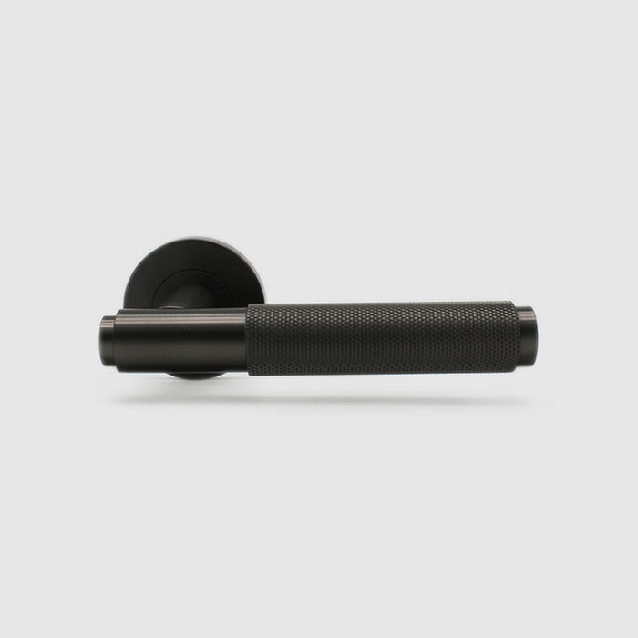 Knurled Door Handle in Gunmetal | Zephra #Finish_Gunmetal