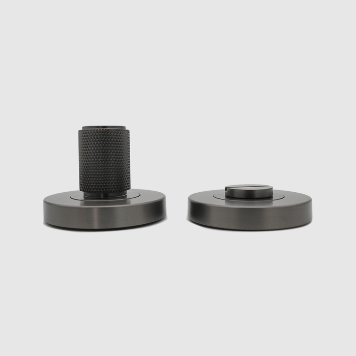 Knurled Privacy Turnsnib Lock in Gunmetal | Zephra #Finish_Gunmetal