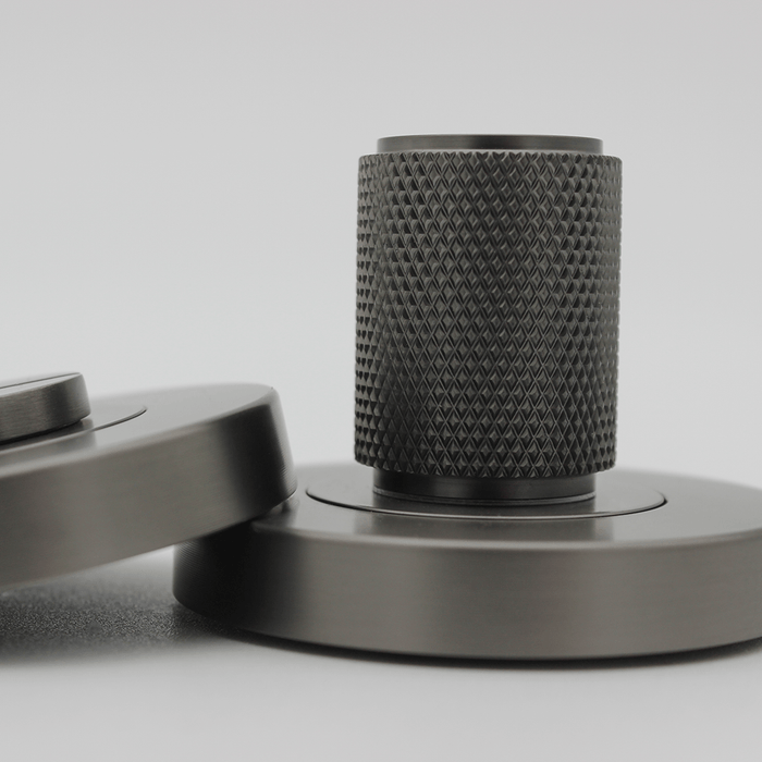 Knurled Privacy Turnsnib Lock in Gunmetal | Zephra #Finish_Gunmetal