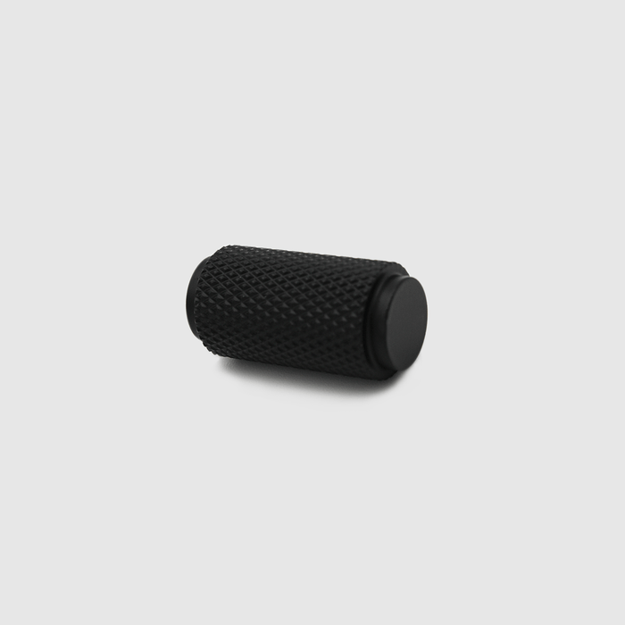 Knurled Cabinet Knob in Matte Black | Zephra #Finish_Matte Black