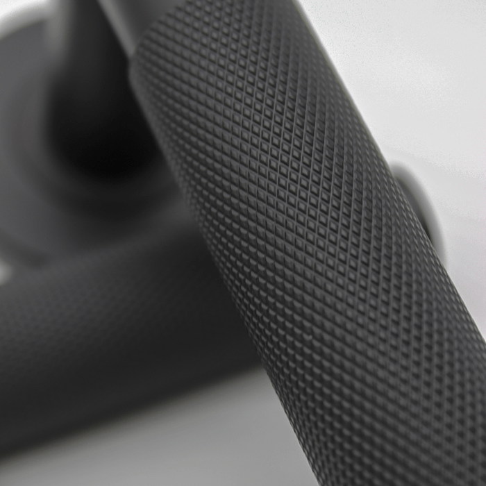 Knurled Door Handle in Matte Black | Zephra #Finish_Matte Black