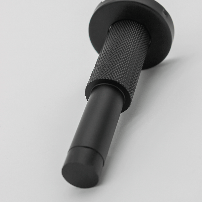 Knurled Door Stop in Matte Black | Zephra #Finish_Matte Black