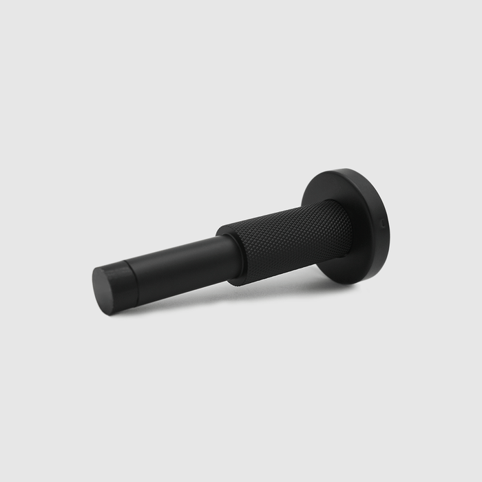 Knurled Door Stop in Matte Black | Zephra #Finish_Matte Black