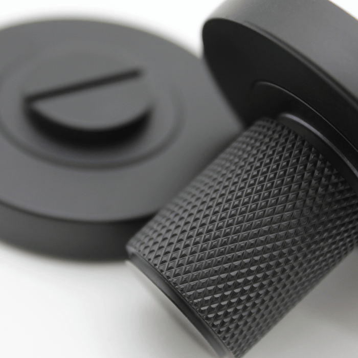 Knurled Privacy Turnsnib Lock in Matte Black | Zephra #Finish_Matte Black