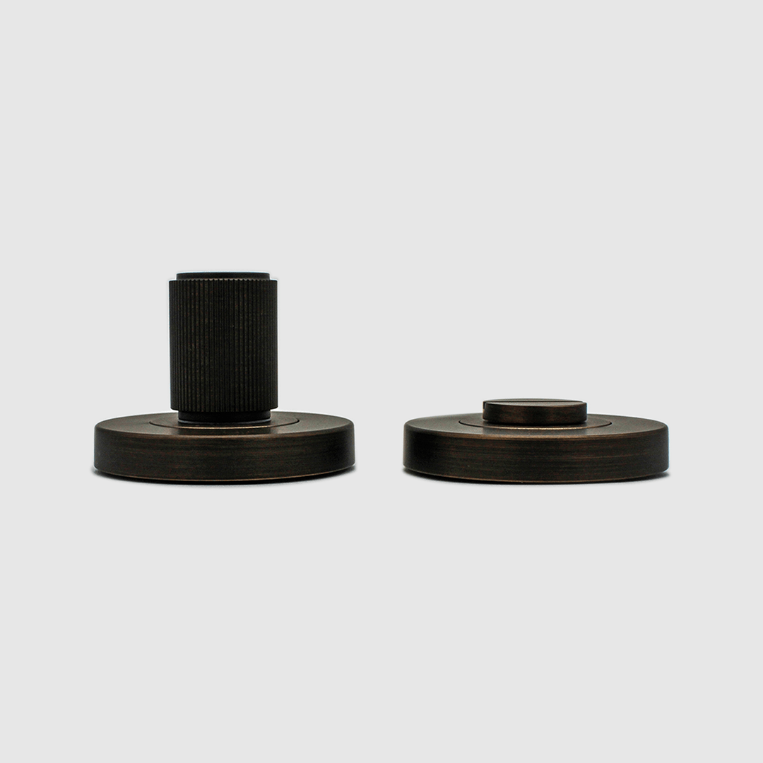 Privacy Linear Door Handle Package in Aged Bronze | Zephra