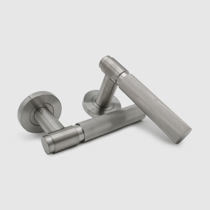Privacy Linear Door Handle Package in Brushed Nickel | Zephra #Finish_Brushed Nickel