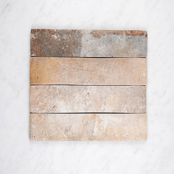 London Brick 60x250mm Floor & Wall Tile in Multi, Rustic Natural finish