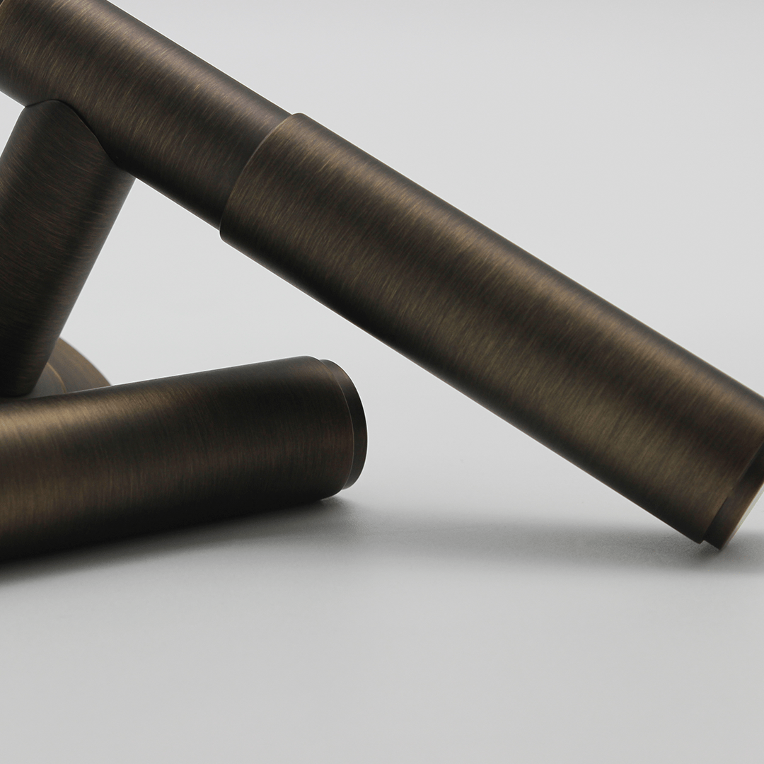 Luma Door Handle in Aged Bronze | Zephra