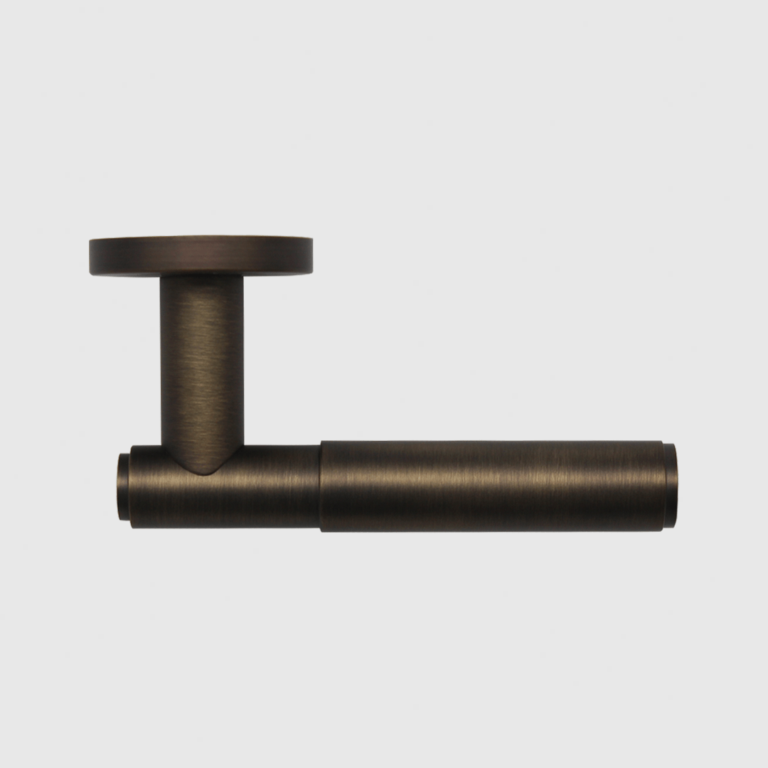 Luma Door Handle in Aged Bronze | Zephra