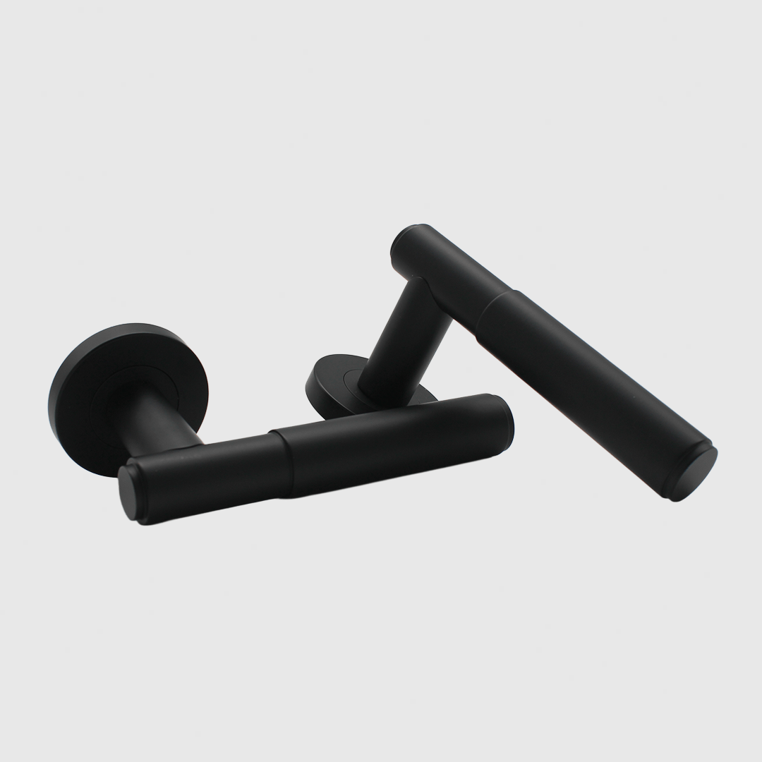 Privacy Luma Door Handle Package in Matte Black | Zephra