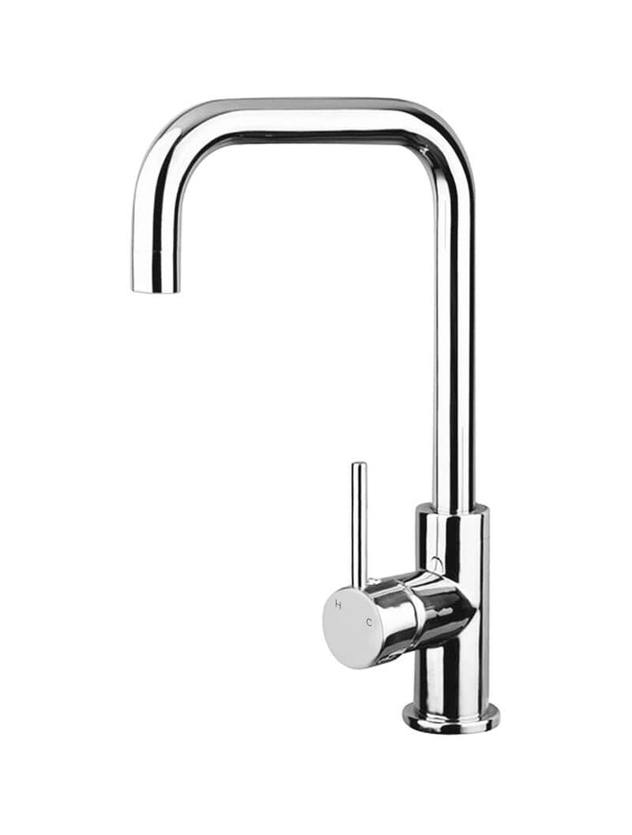 Round Kitchen Mixer Tap in Polished Chrome | Meir #Colour_Polished Chrome