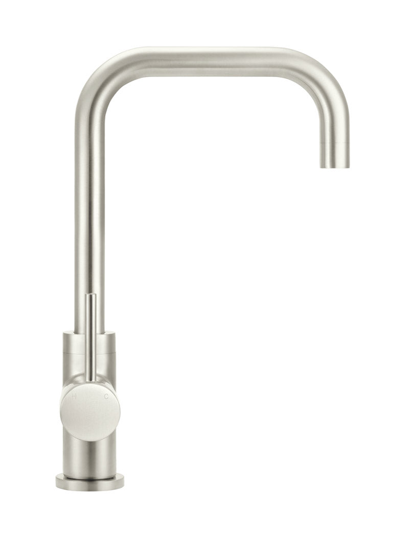 Round Kitchen Mixer Tap in Brushed Nickel | Meir