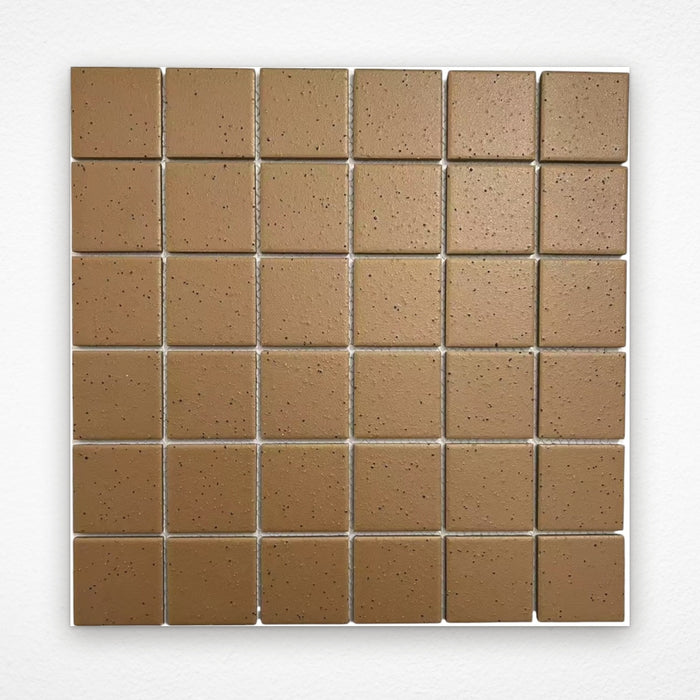 Clay Speckled and Sage Matt Square Mosaic Tile 48x48 Clay Speckled