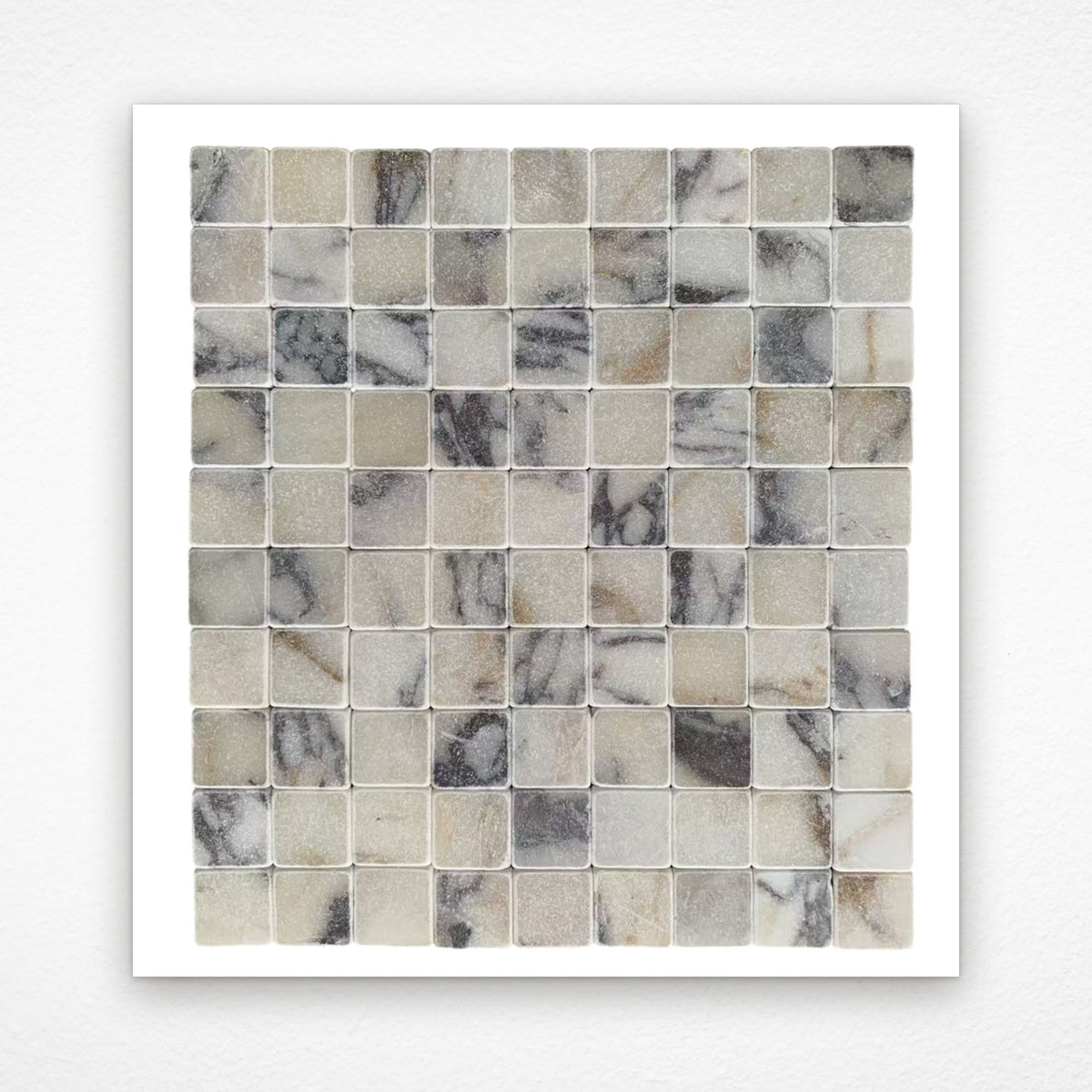 Calacatta Viola Square Marble Tile | Tumbled & Honed Natural Stone
