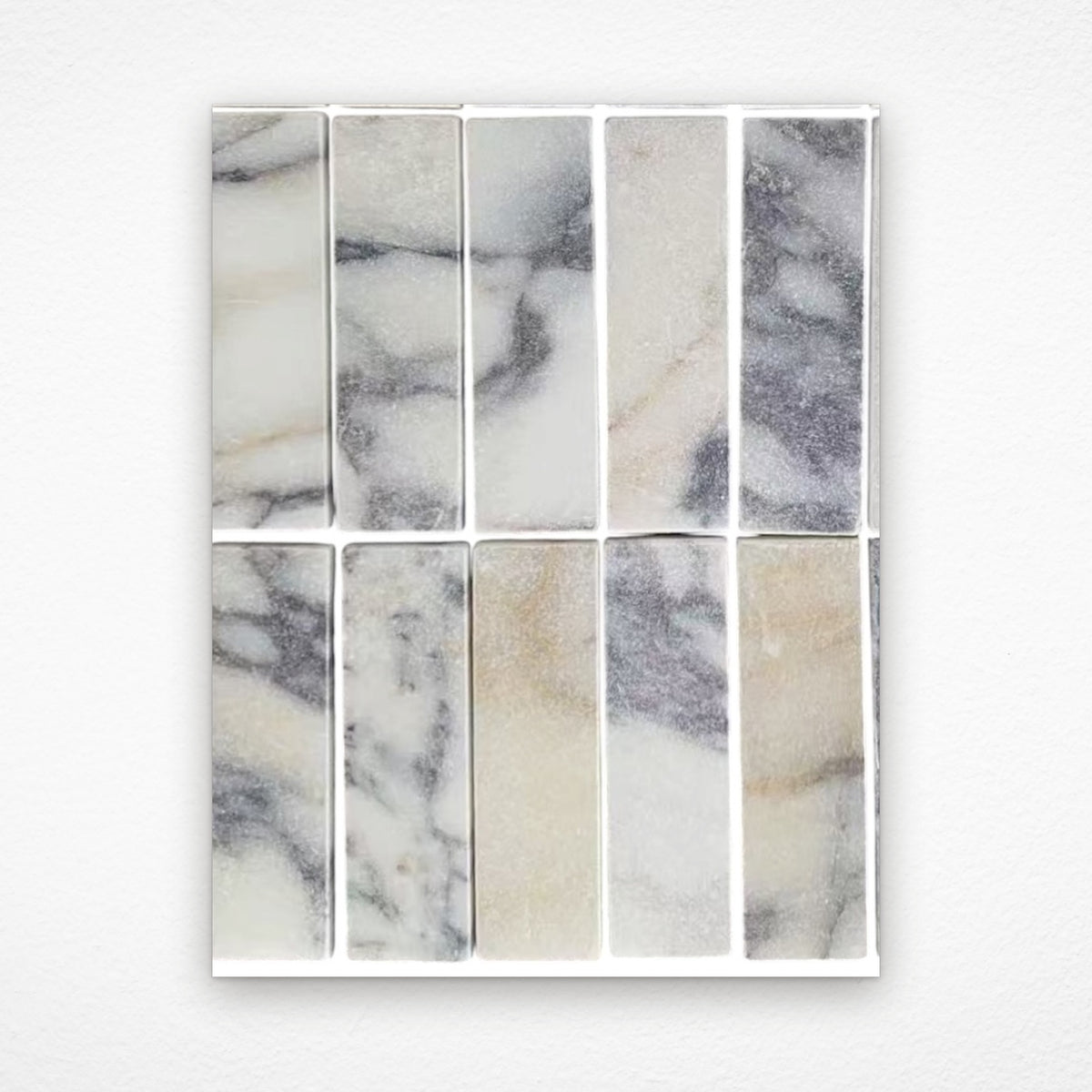 Calacatta Viola Subway Marble Tile | Tumbled Natural Stone