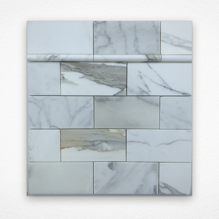 Calacatta Subway Marble Tile | Honed Natural Stone