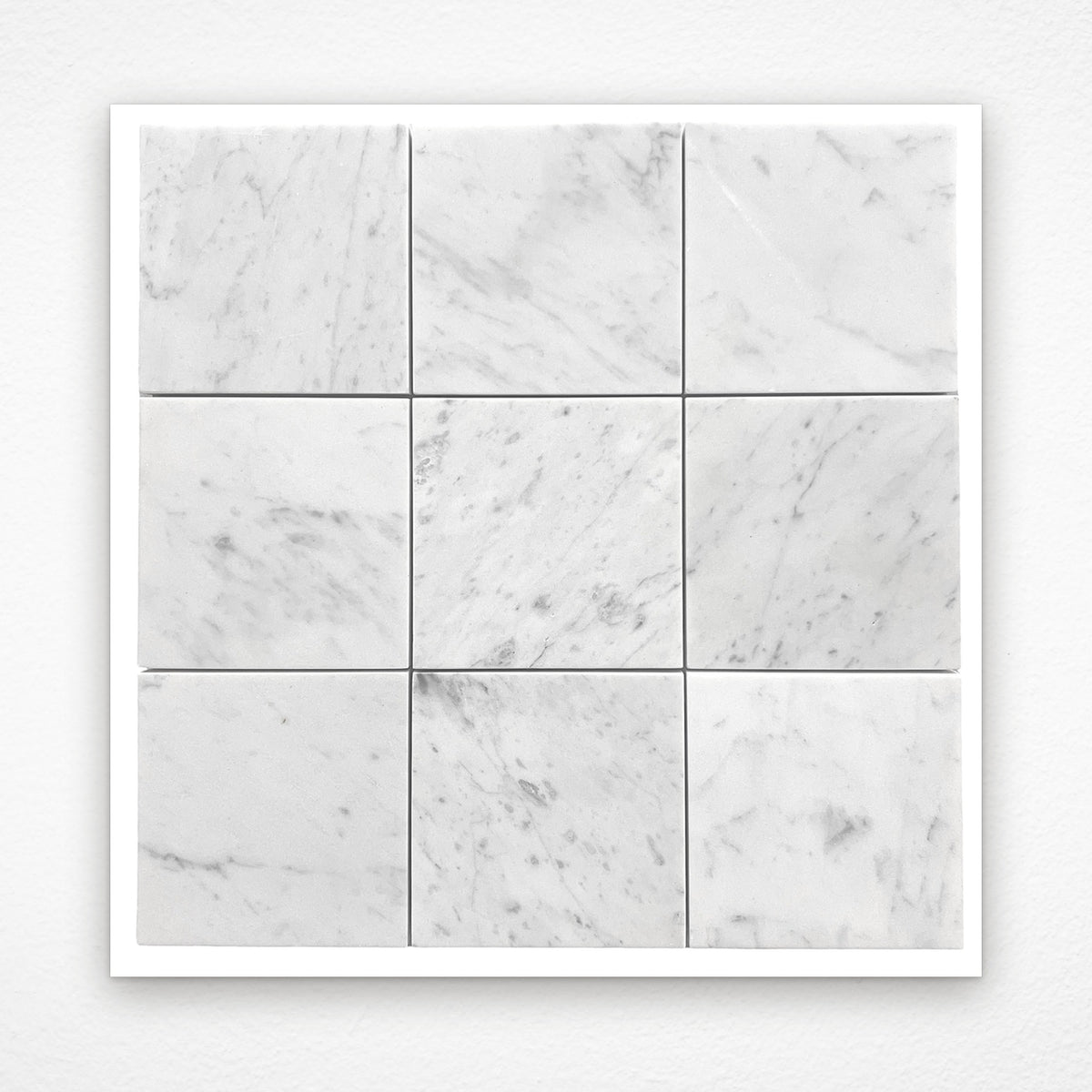 Carrara Square Marble Tile & Mosaic | Tumbled & Honed Natural Stone