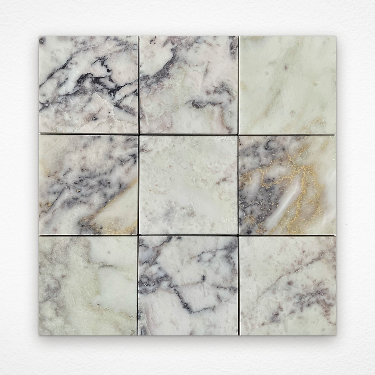 Viola Square Marble Tile & Mosaic | Tumbled & Honed Natural Stone