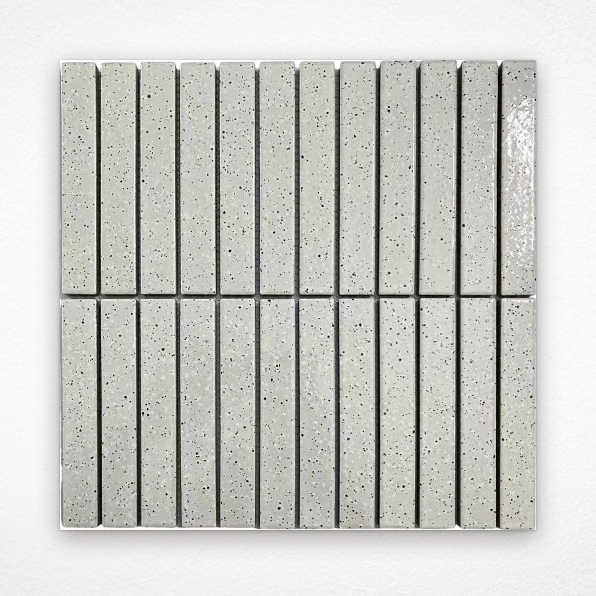 Tokyo Gloss Kit Kat Mosaic Tile 22x145 Light Grey