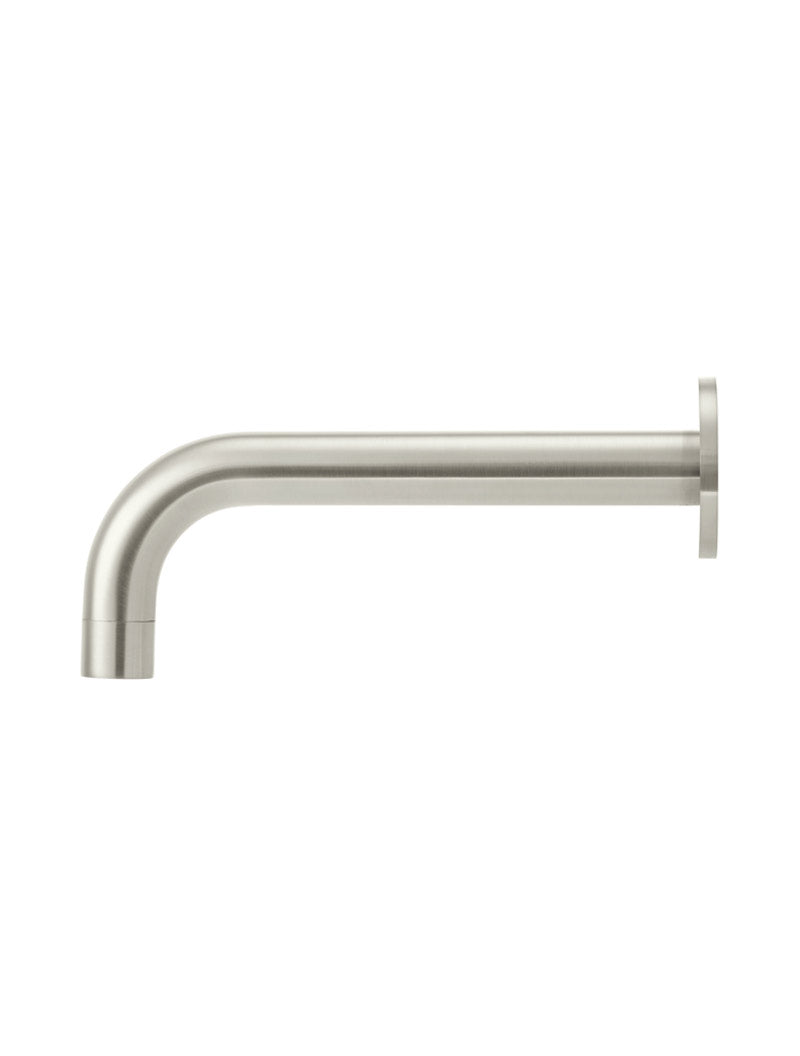 Universal Round Curved Spout in Brushed Nickel | Meir