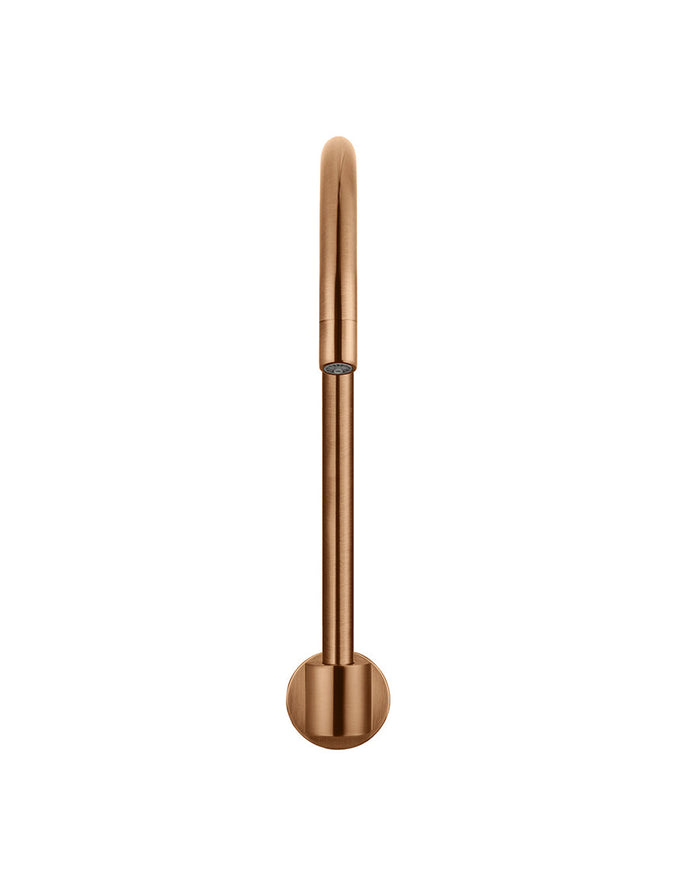 Round High-Rise Swivel Wall Spout in Lustre Bronze | Meir #Colour_Lustre Bronze
