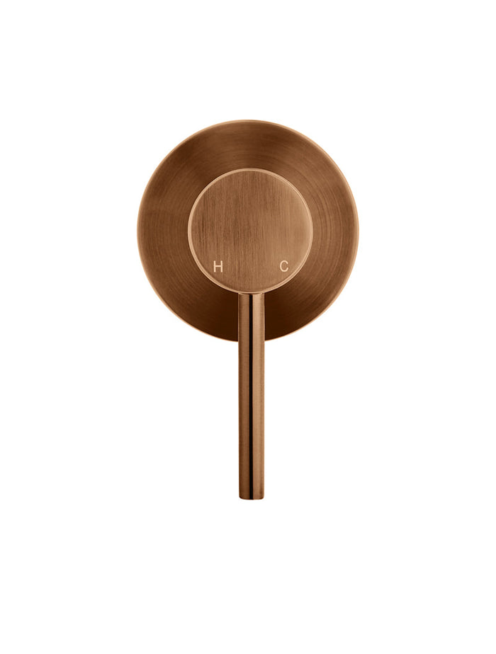 Round Wall Mixer Trim Kit - In-wall Body Not Included in Lustre Bronze | Meir #Colour_Lustre Bronze