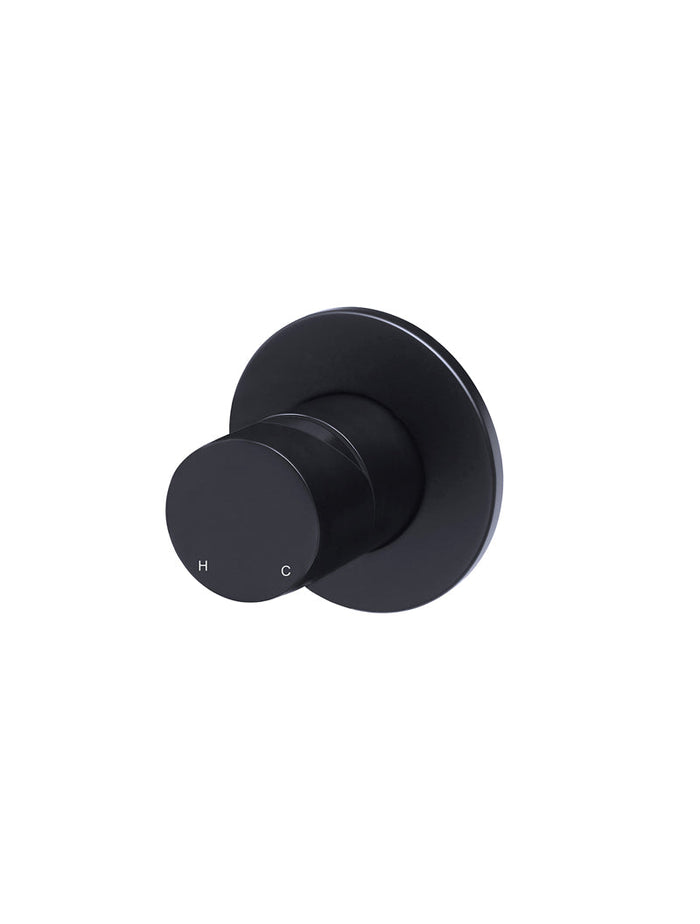 Round Wall Mixer Pinless Handle Trim Kit - In-wall Body Not Included in Matte Black | Meir #Colour_Matte Black