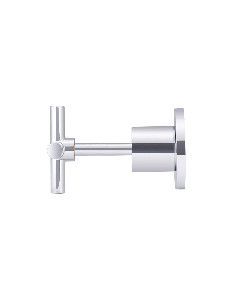 Round Cross Handle Jumper Valve Wall Top Assemblies in Polished Chrome | Meir