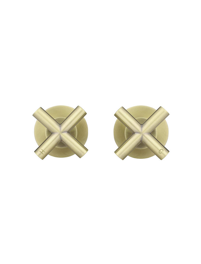 Round Cross Handle Jumper Valve Wall Top Assemblies in Tiger Bronze | Meir #Colour_Tiger Bronze