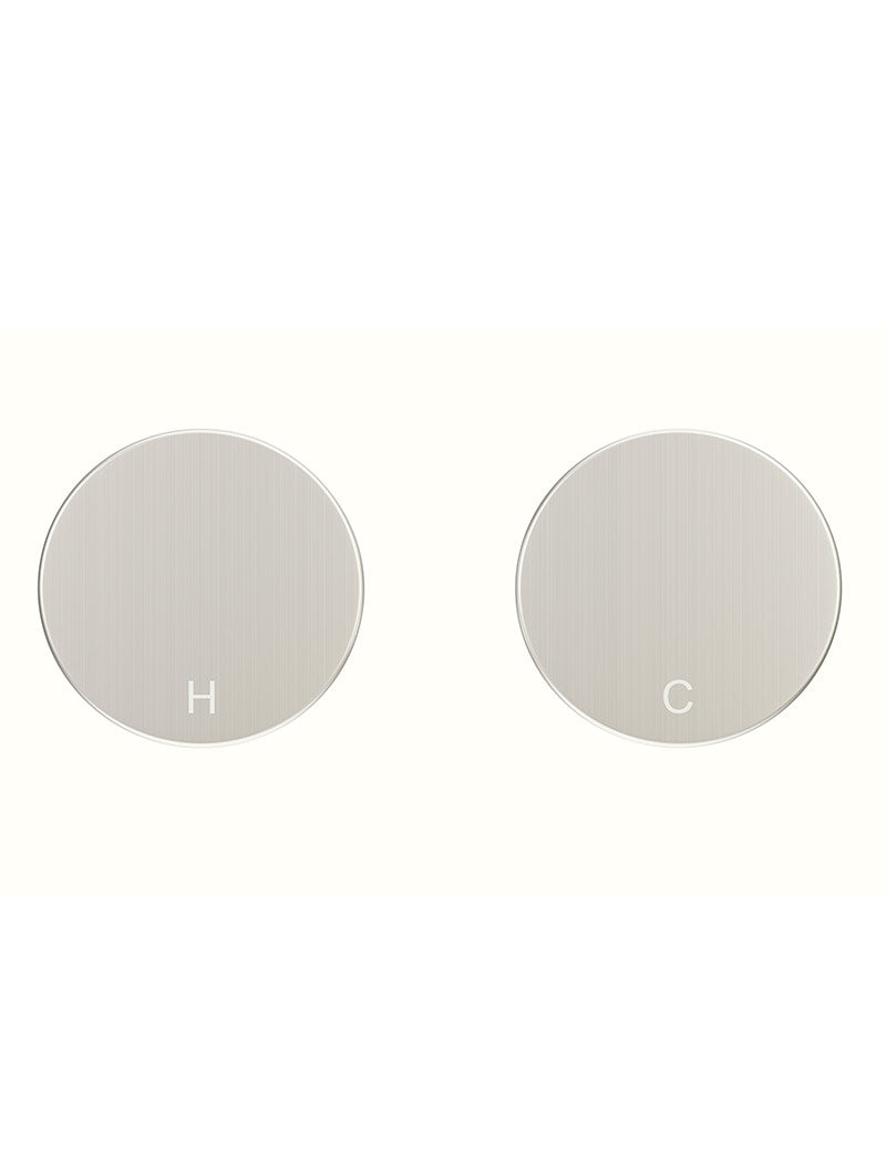 Circular Wall Taps in Brushed Nickel | Meir
