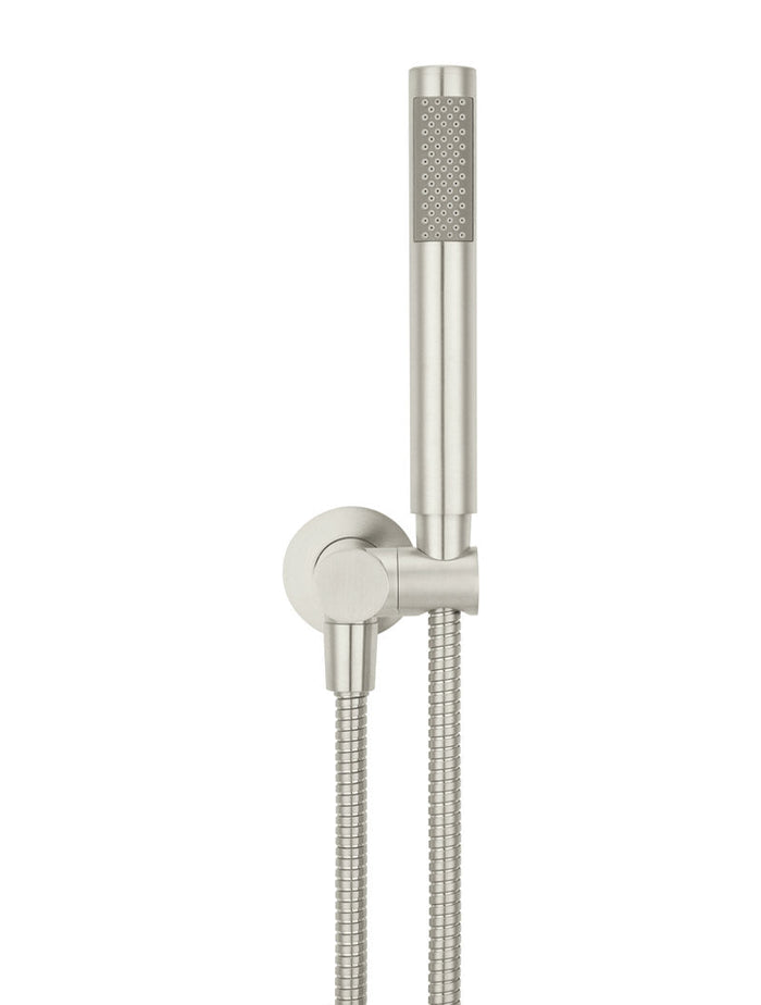 Round Shower on Swivel Bracket in Brushed Nickel | Meir #Colour_Brushed Nickel