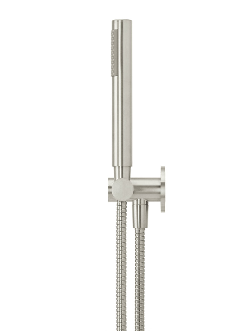 Round Shower on Swivel Bracket in Brushed Nickel | Meir